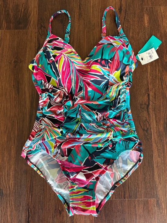 Aqua Green Other - Womens One-Piece Swimsuit – Multicolor Tropical Print